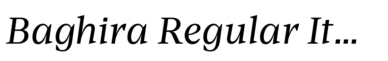 Baghira Regular Italic